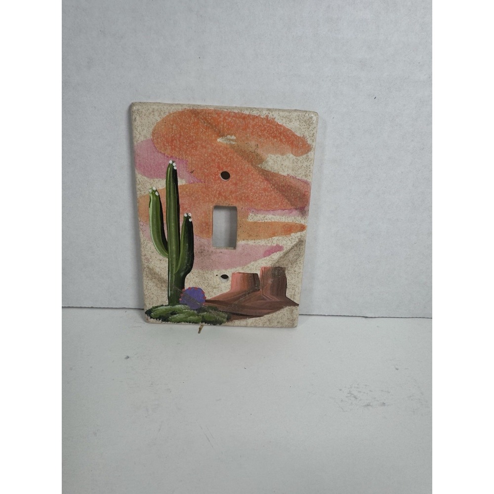 Cactus‎ Mountain Scene Switch Plate Cover Desert Boho